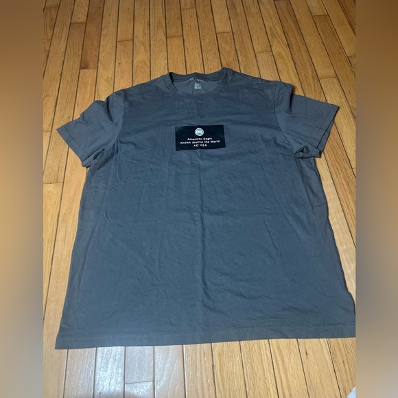 American Eagle Around The World Graphic T-Shirt Men’s Size X-Large Gray - Picture 2 of 6